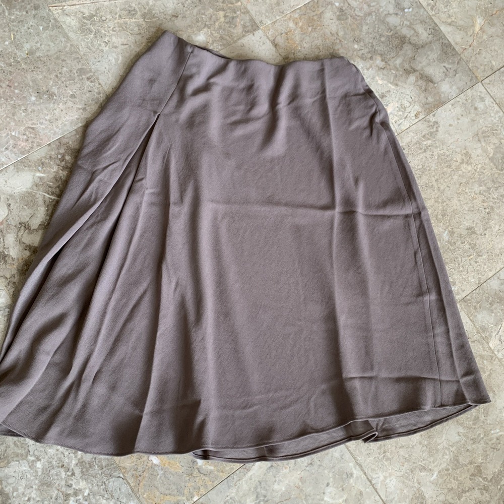 Spanx Skirt Women's M‎ Smoke NWT Satin Back Crepe Asymmetric Office Career